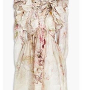 Zimmermann Beige and White Lace Dress